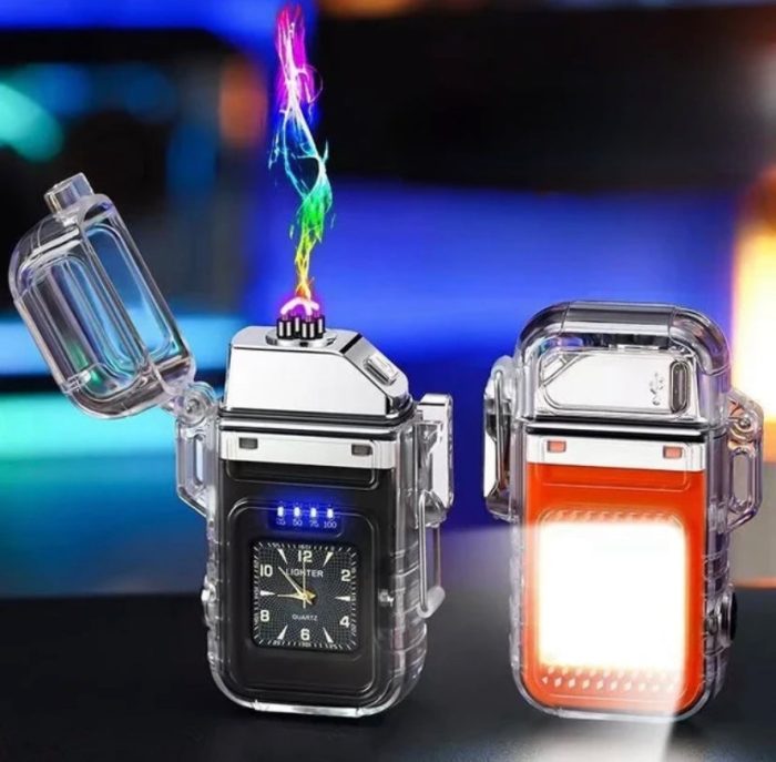 Dual plasma ligher (upaljač, LED lampa, sat) - cool poklon - Image 1